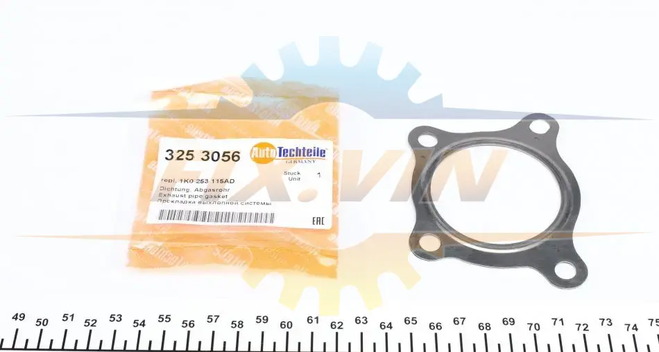 Прокладка вихлопної системи AUTOTECHTEILE 325 3056 (фото 1)
