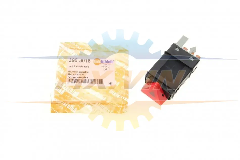 Кнопка аварийного сигнала VW T4 99-03 AUTOTECHTEILE 3953018 (фото 1)