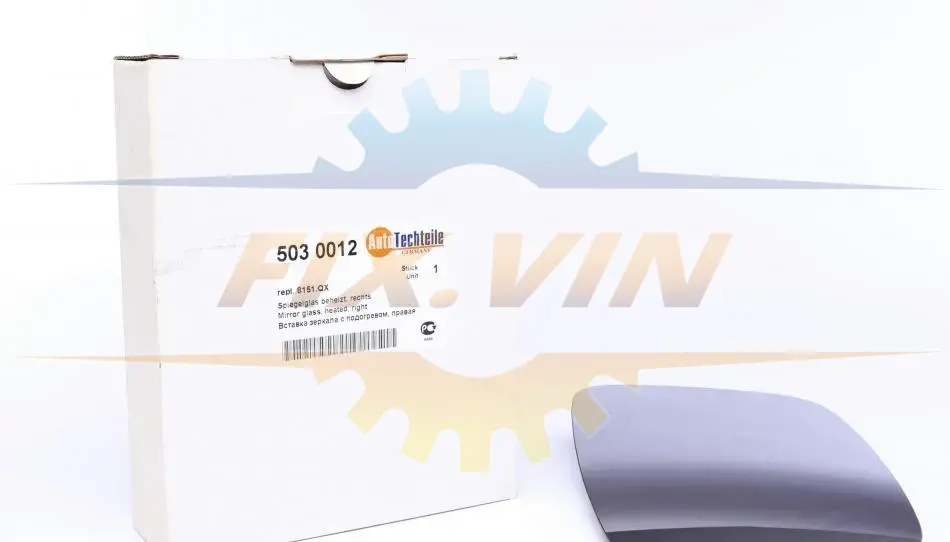 Вставка дзеркала з підігрівом, права AUTOTECHTEILE 503 0012 (фото 1)
