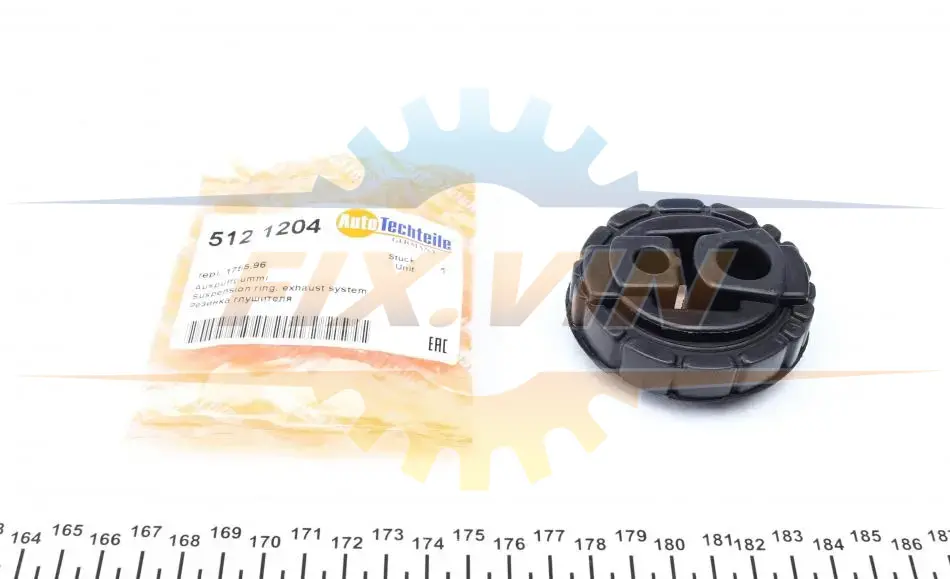 Гумка глушника Citroen Jumpy/ Fiat Scudo/ Peugeot Expert 96-06 AUTOTECHTEILE 512 1204 (фото 1)