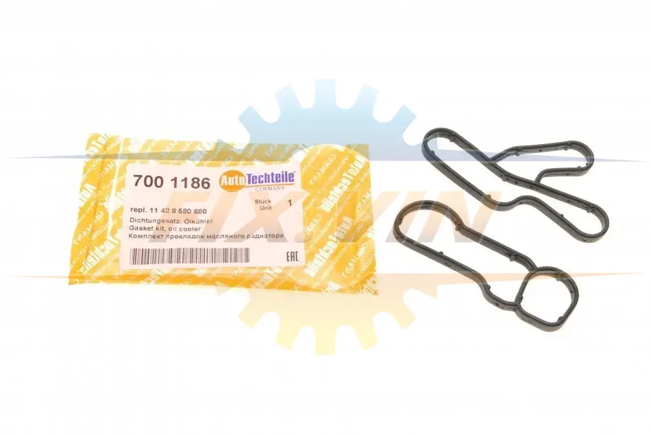 Комплект прокладок масляного радіатора AUTOTECHTEILE 700 1186 (фото 1)