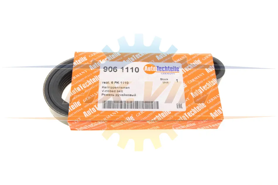 Ремінь струмковий, FIAT Scudo/CITROEN Berlingo/PEUGEOT Partner 1.9D/TD (6РК1110) AUTOTECHTEILE 906 1110 (фото 1)