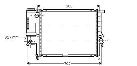 Радіатор, Система охолодження двигуна AVA COOLING BW2140