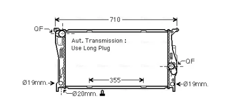 Радіатор охолодження двигуна BMW 3 E90 (05-) 3.0i, X1 E84 (10-) 1.6i, 2.0i AVA AVA COOLING BW2542