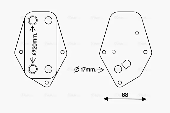 Теплообменник AVA COOLING BW3557 (фото 1)
