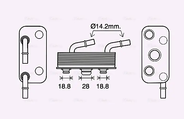 Радиатор масляный КПП BMW 3 E46 (98-) AVA AVA COOLING BW3559 (фото 1)