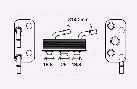Радіатор масляний КПП BMW 3 E46 (98-) AVA AVA COOLING BW3559
