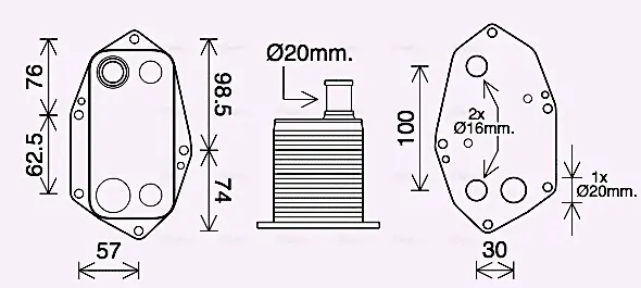 Охолоджувач оливи AVA COOLING BW3571 (фото 1)