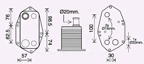 Охолоджувач оливи AVA COOLING BW3571