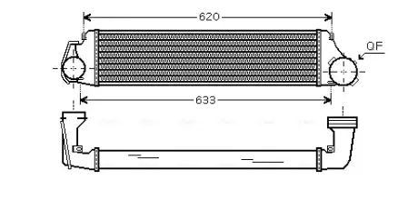 Охолоджувач наддувального повітря AVA COOLING BW4282