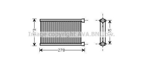 Радиатор отопителя салона BMW 3E90 1E87 Denso ver. AVA COOLING BW6344