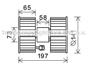 Вентилятор отопителя салона BMW X3 (E83) (03-11) AVA AVA COOLING BW8483