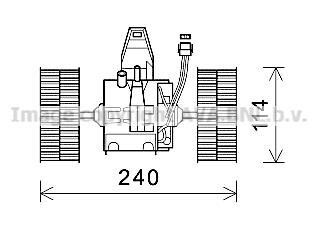 Вентилятор отопителя салона AVA AVA COOLING BW8491