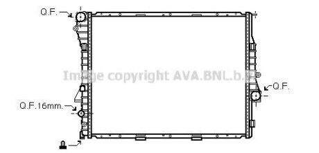 Радиатор охлаждения двигателя BMW X5e53 AT 3,0d 3,0i 4,4i 00>03 AVA COOLING BWA2275