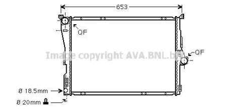 Радиатор охлаждения двигателя AVA AVA COOLING BWA2291