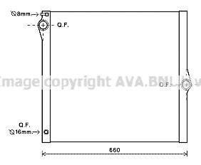 Радиатор охлаждения двигателя AVA AVA COOLING BWA2436