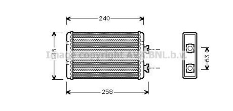 Теплообмінник, Система опалення салону AVA COOLING BWA6210