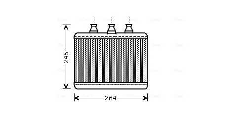 Радіатор обігрівача салону BMW 7E65 7E66 AVA AVA COOLING BWA6271 (фото 1)