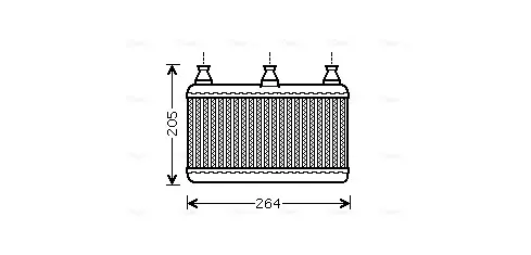 Радіатор обігрівача салону BMW 5e60 02>10 AVA AVA COOLING BWA6341 (фото 1)
