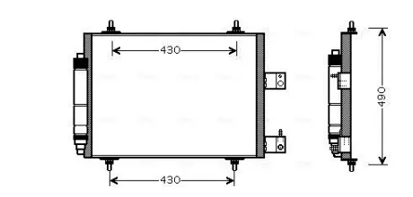 Радіатор кондиціонера AVA COOLING CNA5213D