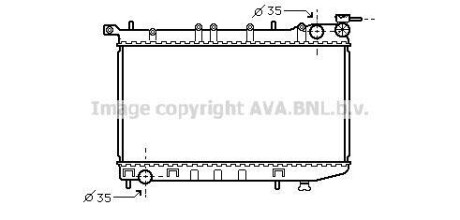 Радиатор охлаждения NISSAN ALMERA (N15) (95-) 1.6 i 16V (AVA) AVA COOLING DN2174