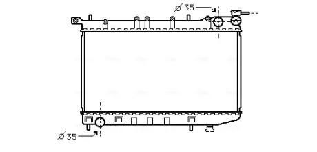 Радіатор охолодження NISSAN ALMERA (N15) (95-) 1.6 i 16V (вир-во AVA) AVA COOLING DN2174