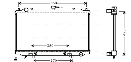 Радіатор охолодження двигуна Nissan Maxima (95-), QX (95-) 2.0i, 3.0i АКПП AVA AVA COOLING DN2189