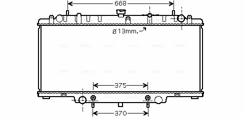 Радіатор охолодження двигуна Nissan Patrol 3,0TD 00> AT-MT AC+ AVA AVA COOLING DN2264 (фото 1)