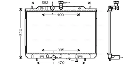 Радіатор охолодження (AVAl) AVA COOLING DN2292