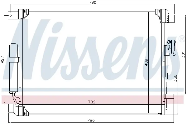 AVA NISSAN Радіатор кондиціонера (конденсатор) NAVARA NP300 2.3 15- AVA COOLING DN5543D (фото 1)