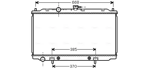 Радіатор охолодження NISSAN PRIMERA (P12, W12) (02-) (вир-во AVA) AVA COOLING DNA2218 (фото 1)