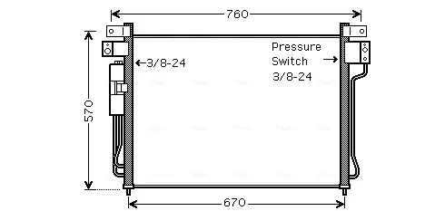 Радіатор охолодження NISSAN NAVARA / PATHFINDER 2005- (вир-во AVA) AVA COOLING DNA5299D (фото 1)