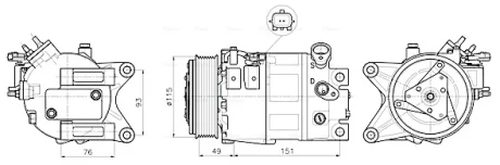 Компресор кондиціонера Nissan Murano (08-), Teana (09-) 2.5i, 3.5i AVA AVA COOLING DNAK488