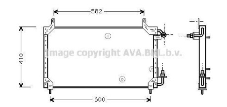 Радиатор кондиционера Нексия (NISSENS) AVA AVA COOLING DW5006 (фото 1)