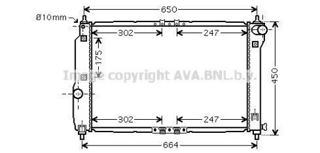 Радиатор охлаждения двигателя AVA AVA COOLING DWA2067