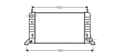 Радіатор, Система охолодження двигуна AVA COOLING FD2078