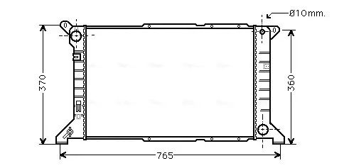 Радіатор TRANSIT5 2.5TD MT-AC 94- (Ava) AVA COOLING FD2204 (фото 1)