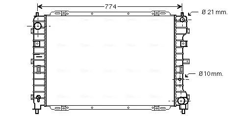 Радіатор, Система охолодження двигуна AVA COOLING FD2375 (фото 1)