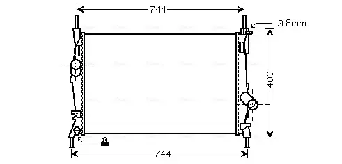 AVA Радіатор, система охолодження двигуна AVA COOLING FD2403 (фото 1)