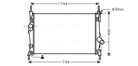 AVA Радіатор, система охолодження двигуна AVA COOLING FD2403