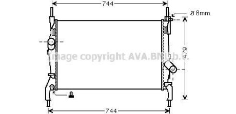 Радіатор охолодження TRANSIT 7 ALL MT -AC 06- (AVA) AVA COOLING FD2404