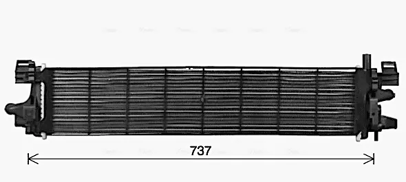 Радіатор охолодження двигуна (додатковий) Ford Focus III (11-) 1.5 EcoBoost, Kuga II (13-) 1.5 EcoBoost AVA AVA COOLING FD2663 (фото 1)