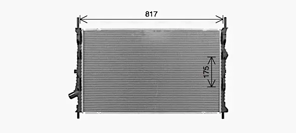 Радіатор, Система охолодження двигуна AVA COOLING FD2679 (фото 1)