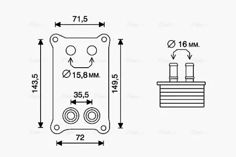 Теплообменник AVA COOLING FD3623