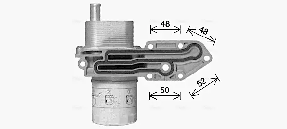 AVA FORD Оливний радіатор (з корпусом) Transit 2.2/2.4TDCi 06- AVA COOLING FD3684H (фото 1)