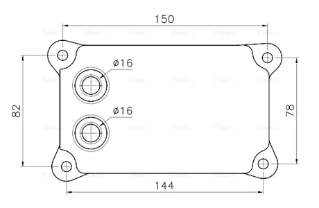 AVA FORD Оливний радіатор Transit 2.4TD 00-, LAND ROVER Defender 2.4TD 06- AVA COOLING FD3698