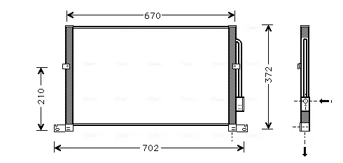 Радіатор кондиціонера AVA COOLING FD5302 (фото 1)