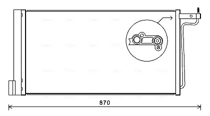 Радіатор кондиціонера FORD (AVA) AVA COOLING FD5485D