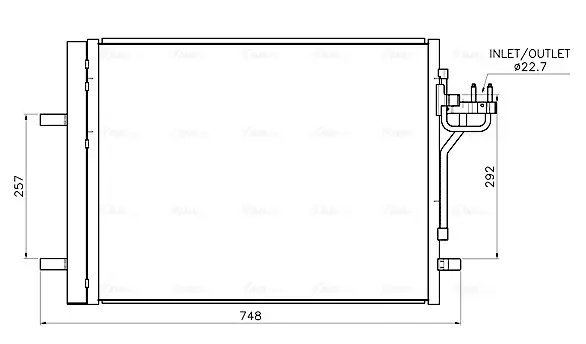 Радіатор кондиціонера Ford Focus (11-) 1.6 TDCi AVA AVA COOLING FD5708D (фото 1)