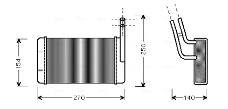 Теплообмінник, система опалення салону AVA COOLING FD6132